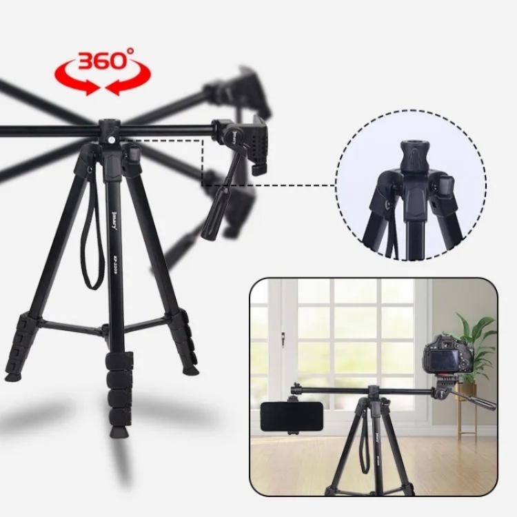 JMARY KP2209 Horizontal Extension Rod Cell Phone Camera Folding Tripod Stand - 5