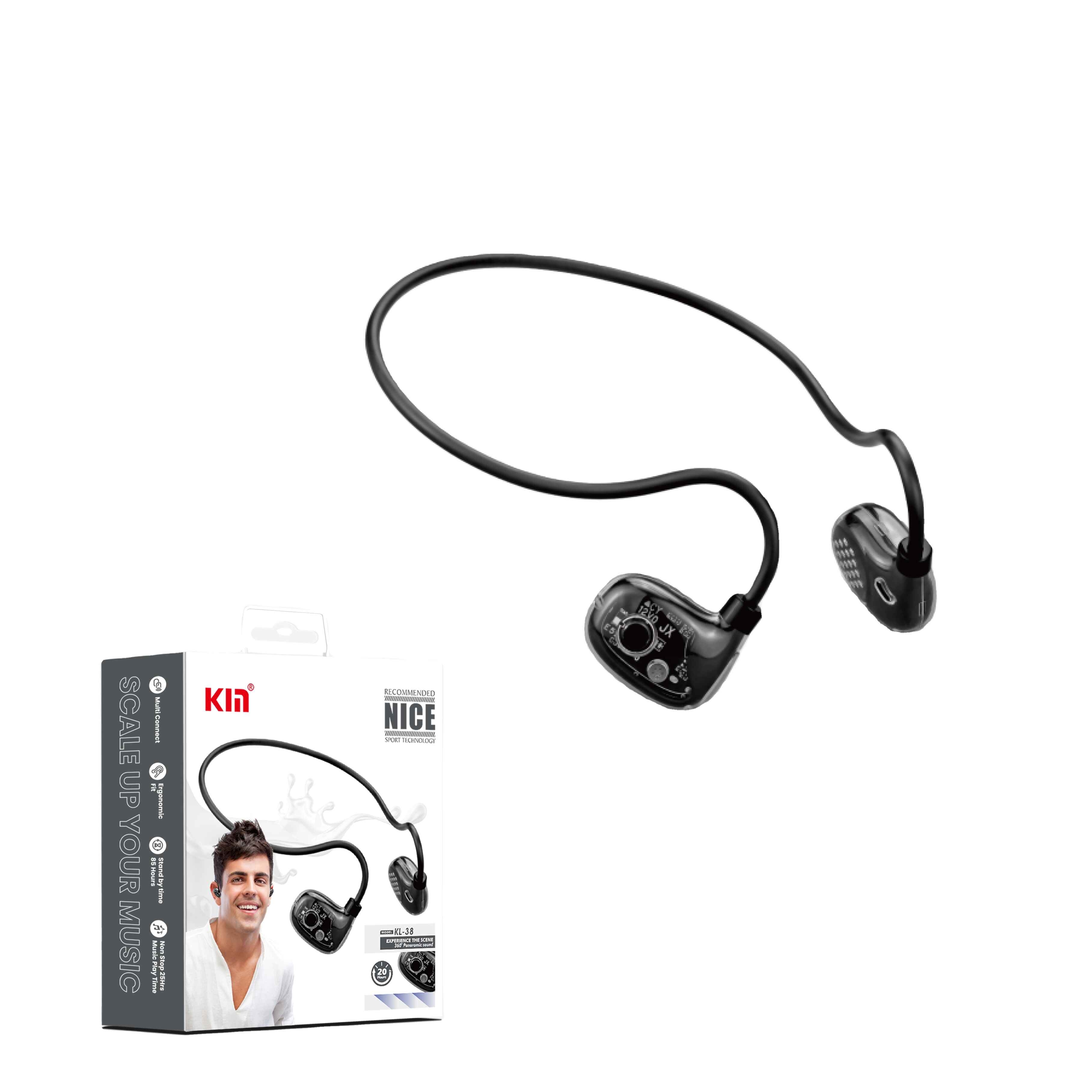 KIN Chinese Factory New Bone Conduction Wireless Sports Bluetooth Earphones  with Microphone Do Not Enter the Ear and Have Good