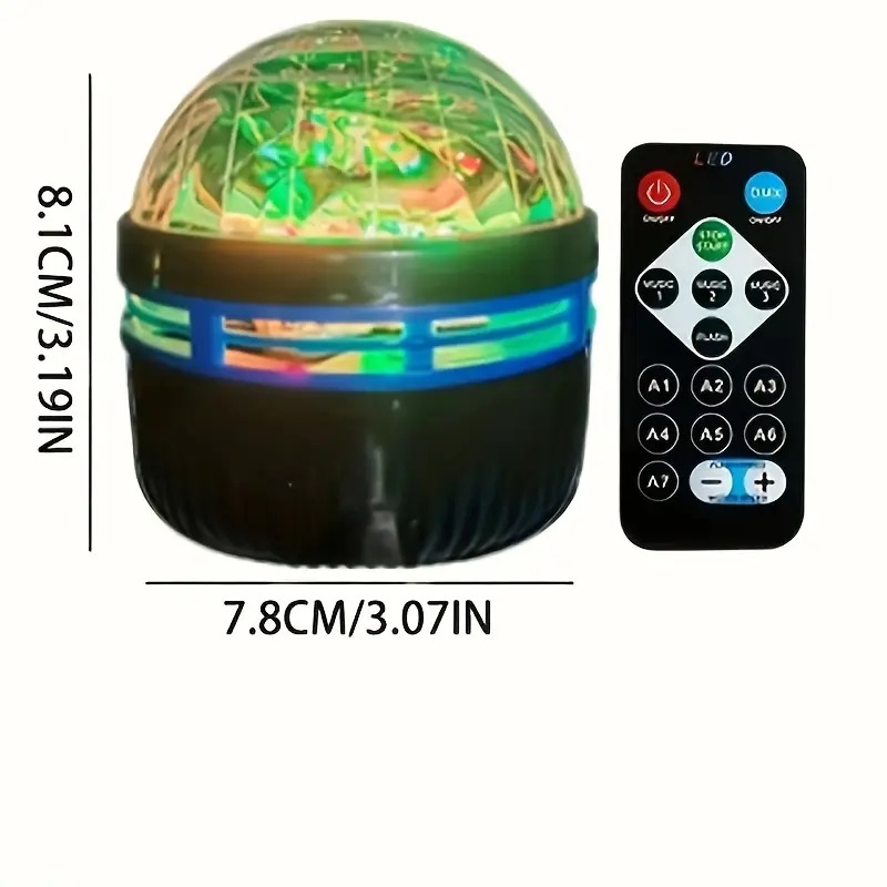 1pc northern lights starry sky effect projection light usb powered rgb night light projector with remote multicolor wave changing electronic components button battery for bedroom living room decor 1