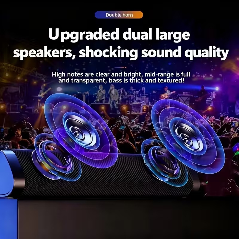 powerful long soundbar speaker with suitable for outdoor and home use featuring dual speakers for desktop Product details 2