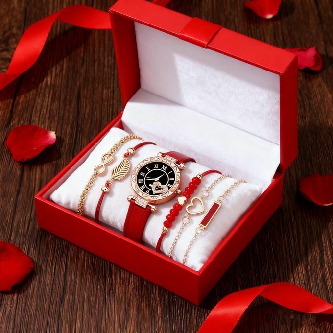 Gift Set Red Watch&Bracelet