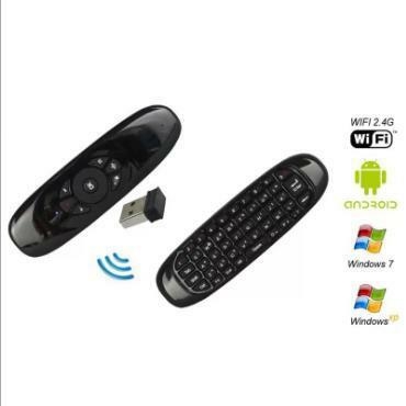 Universal USB BT 2.4G C120 Air Mouse with Colorful Blacklight Mini Keyboard Controls Voice Wireless Air Mouse