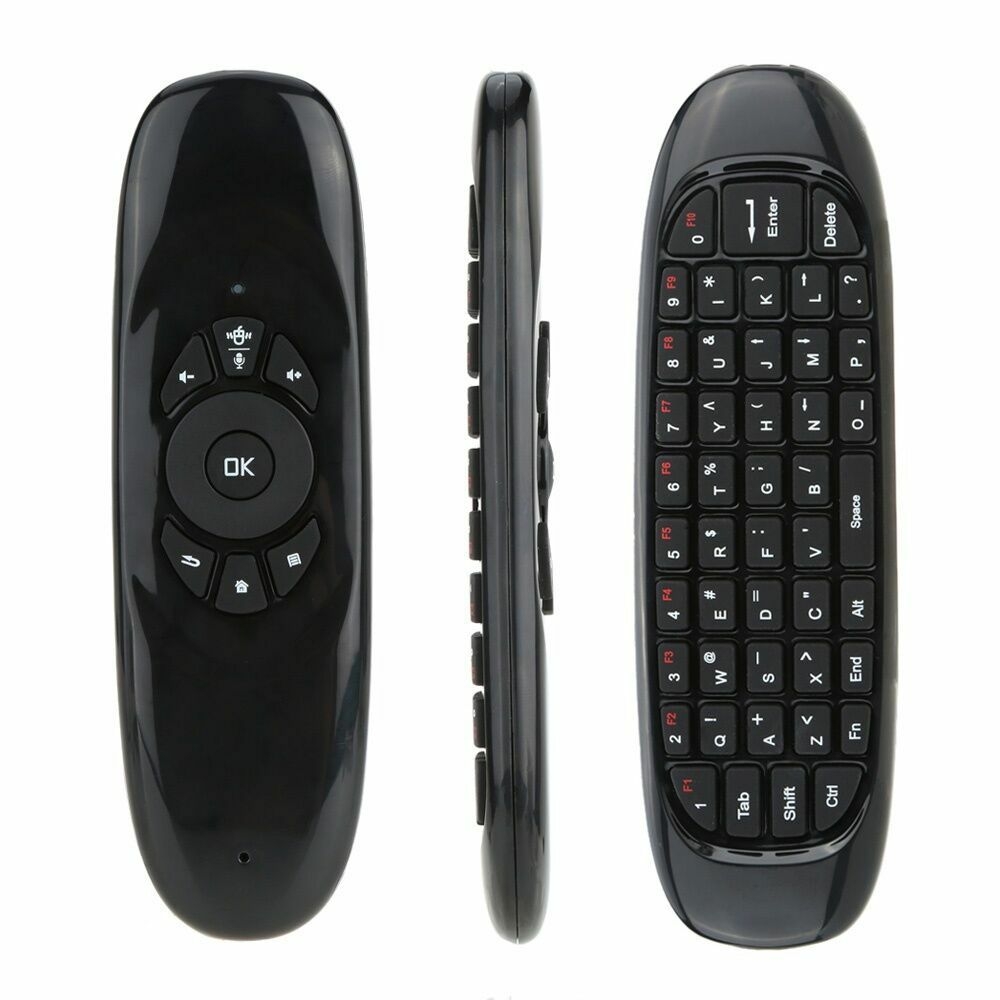 Universal USB BT 2.4G C120 Air Mouse with Colorful Blacklight Mini Keyboard Controls Voice Wireless Air Mouse