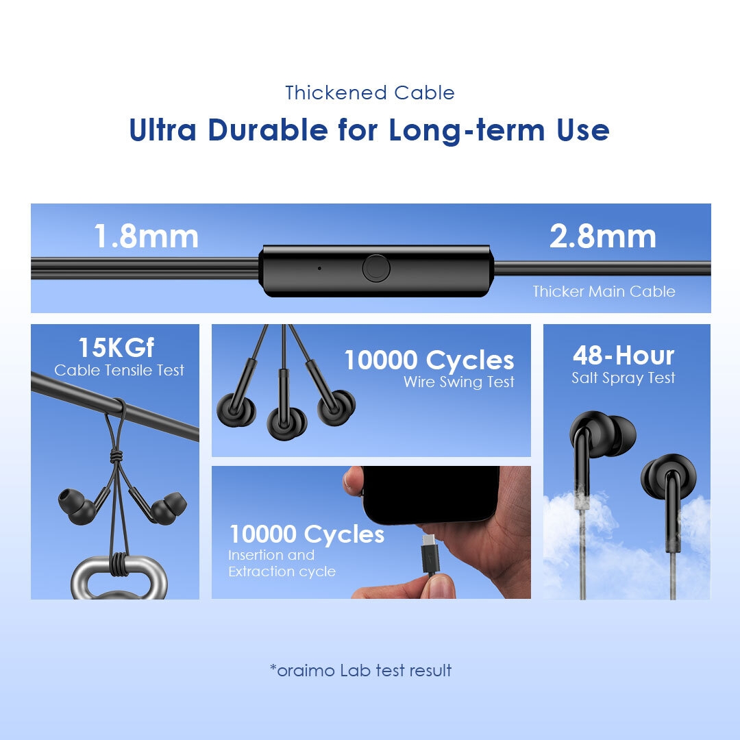oraimo wired earphone conch 2c oep-320c features