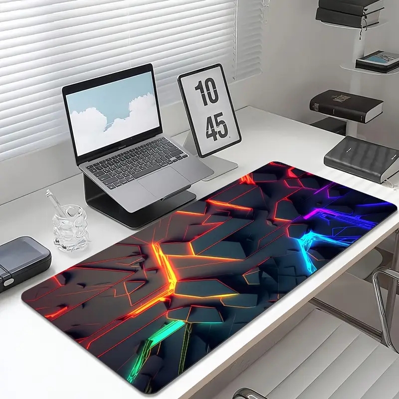 1件加大游戏键盘垫 3d立体线条灯光耐用鼠标垫 办公室小鼠标垫 笔记本电脑键盘垫 学习桌垫 - 精密缝合边缘背胶防滑 多尺寸可选 xl xxl - 家用办公室游戏室返校配件 节日礼物送给男友女友 商品详情 6
