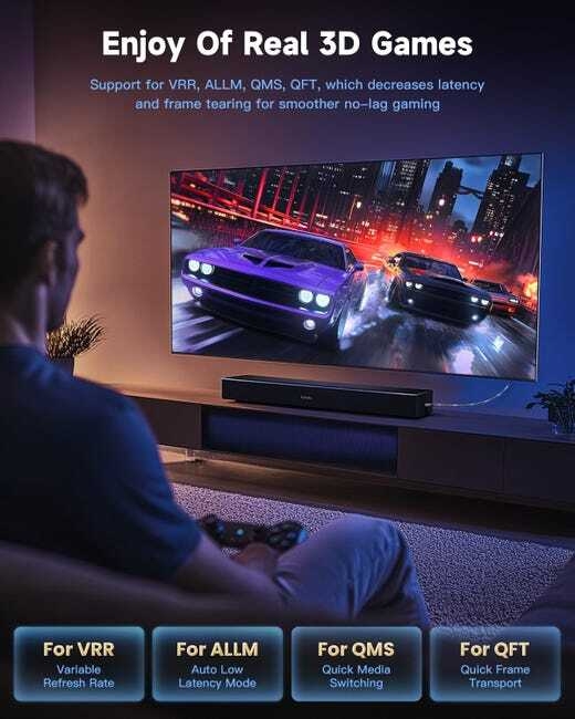 Câble HDMI 2.1 8K 5M, 48Gbps Câble HDMI Tressé en Nylon Haute Vitesse, Prend en Charge 8K@60HZ, 4K@120Hz - 4