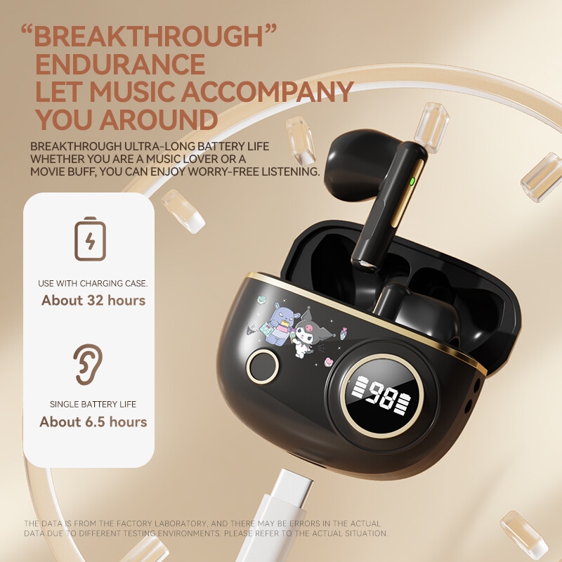 D338 TWS In-Ear Wireless Bluetooth Headset HiFi Lossless Sound Quality Stereo Surround HD Call Fingerprint Touch Long Battery