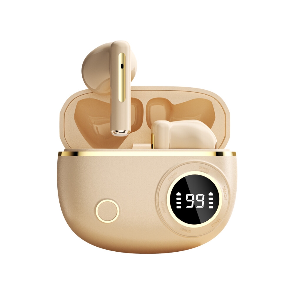 Wireless Bluetooth 5.4 Headset LED Dislpaly Binaural Waterproof Noise Reduction Earphone Sports Stereo Noise Canceling Headphone