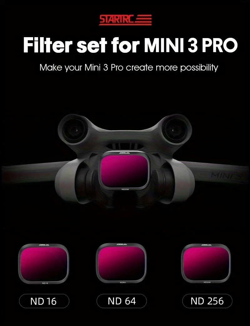   is suitable for     light reduction nd filter nd16 nd64 nd256 filter set details 0