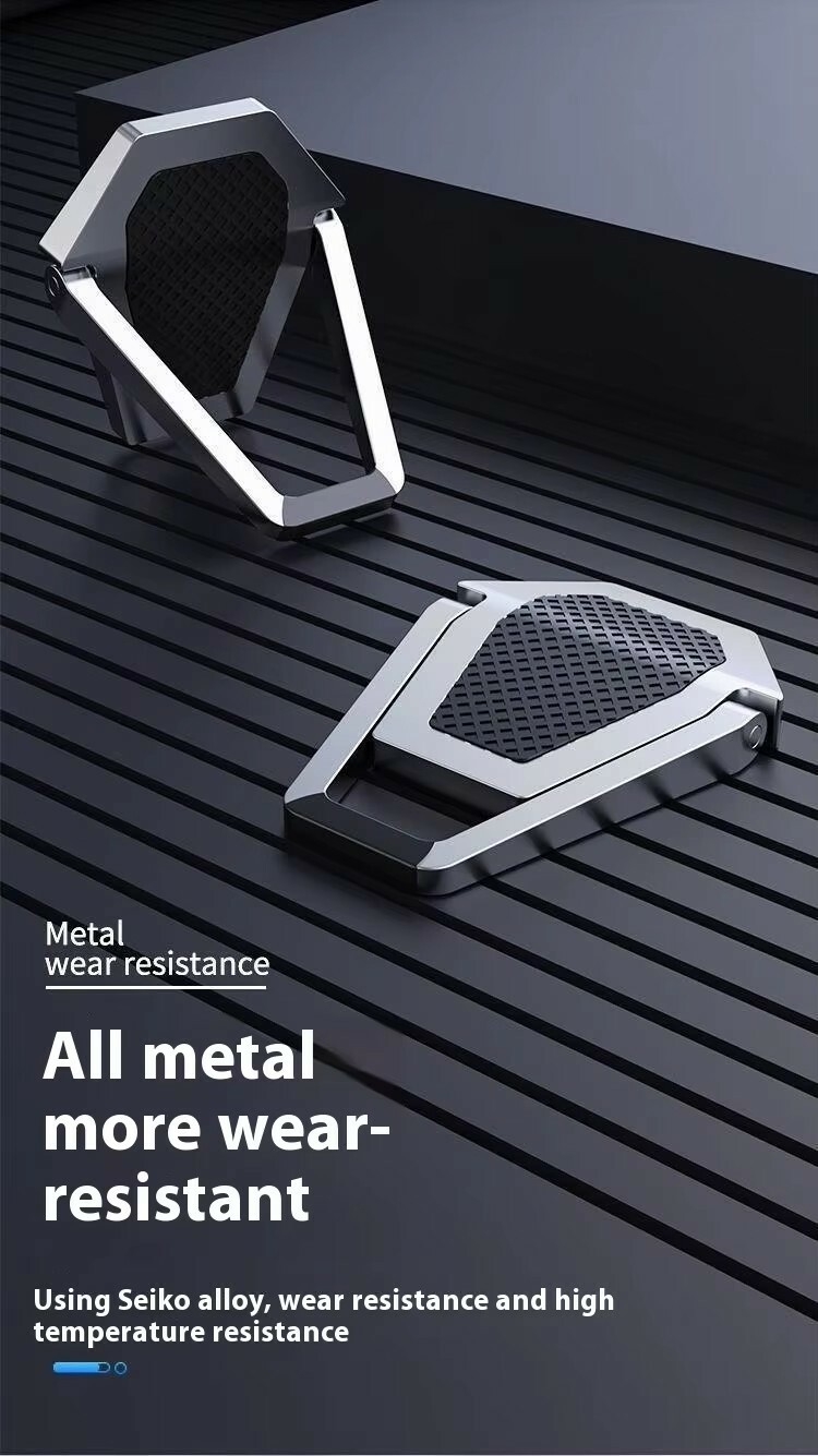 Alloy PC Laptop Cooling Holder Foldable Heightened Back Sticker Bracket Metal Shield Shape Desktop Support Base Use for Desk