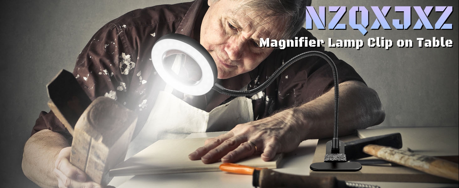 Small magnifying glass with clip