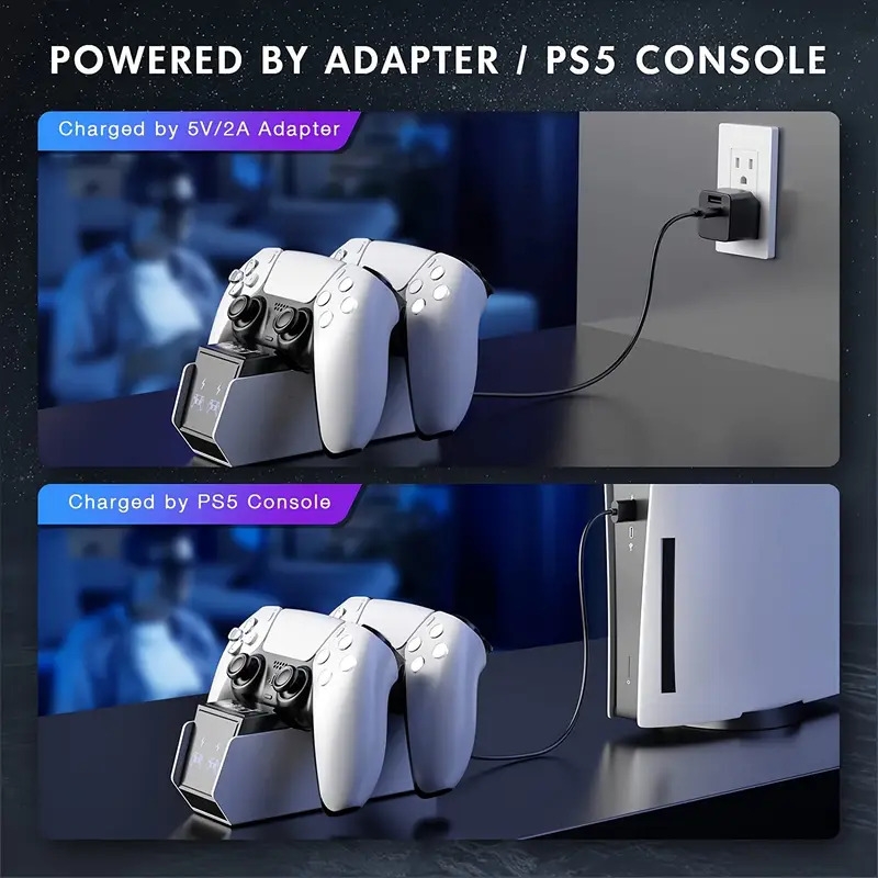 for ps5 charging station for playstation 5 controller charger station with fast charging cords replacement for sony remote control charger charging docking station details 6