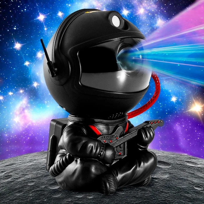 Proyector de Estrellas Astronauta Sentado con Guitarra, con Control Remoto, Proyecciones Espaciales Configurables y Cabeza Móvil - Negro, al mejor precio, solo en LOi