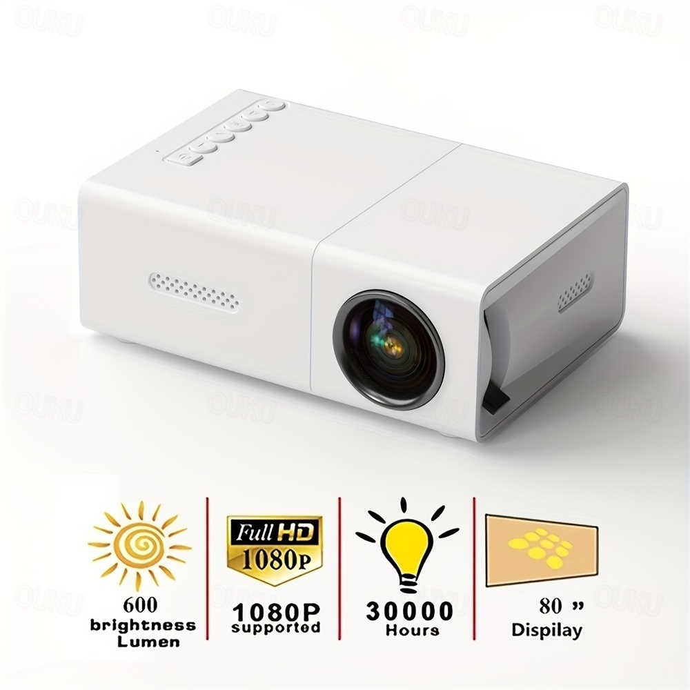 M100 迷你投影仪家用 LED 便携式 3D 投影仪高清 LED 投影仪视频投影仪适用于家庭影院 320x240 20 lm 兼容 HDMI USB 2025? 56.99 美元 -P8