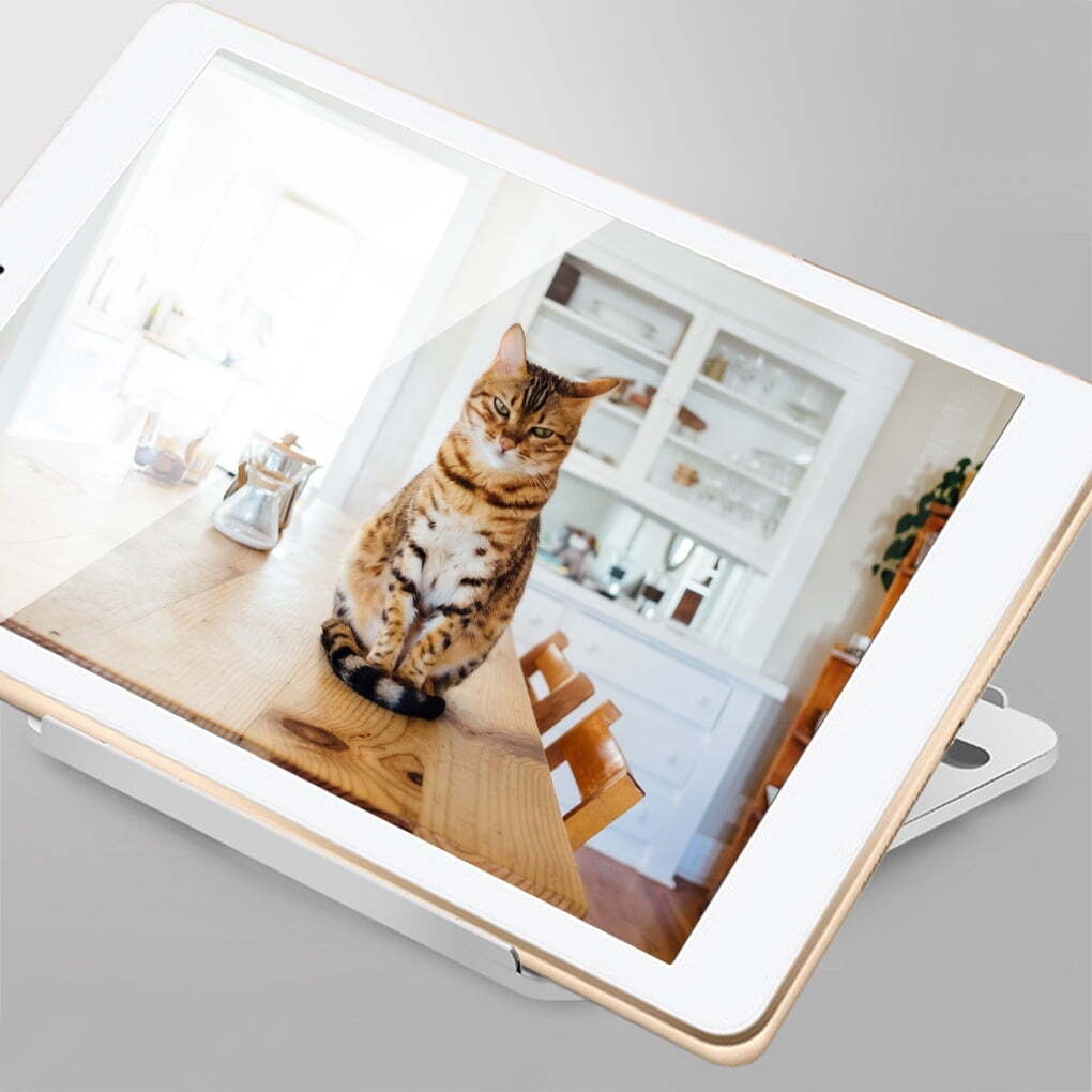 Sonceds Plastic Tablet Phone Stand Ergonomic Collapsible Holder Heat Dissipation Rotation Angle Adjustable Bracket 15kg Weight Loading