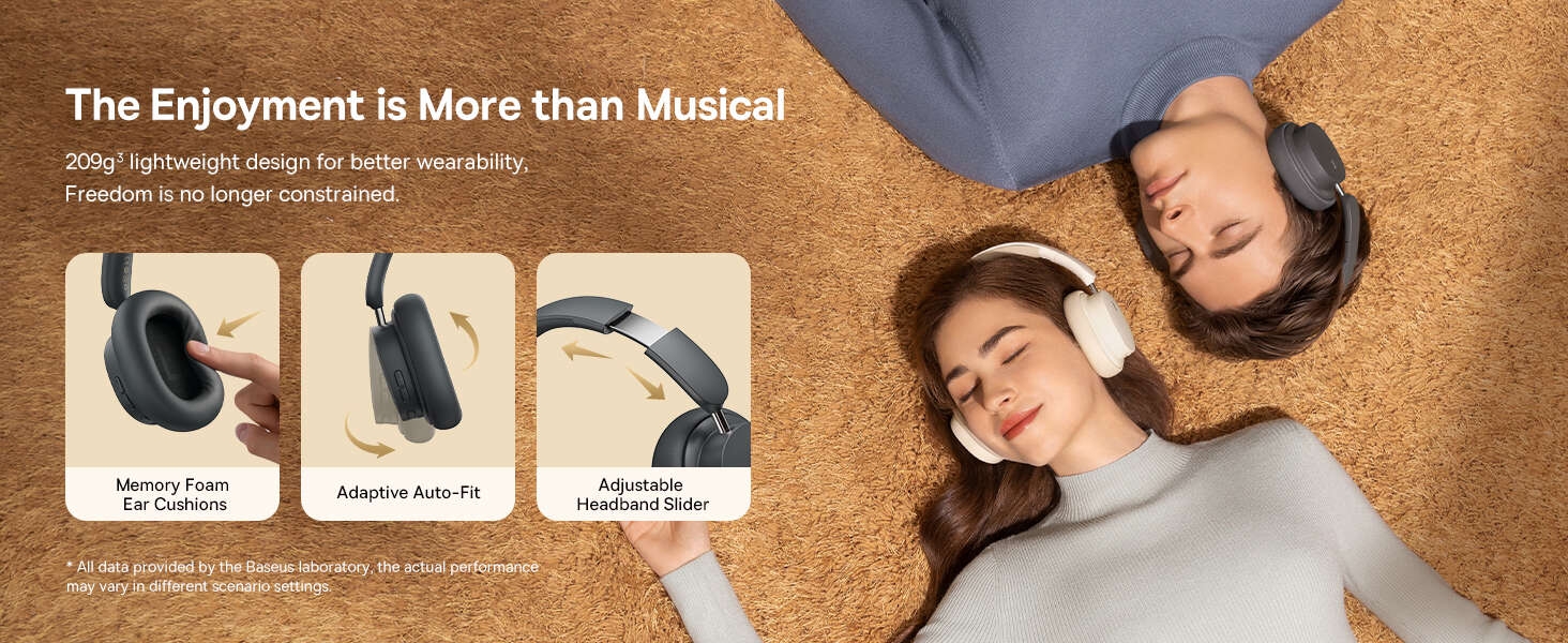 BASEUS Bowie D05 Wireless Bluetooth Headset Foldable HiFi Stereo Music Headphone