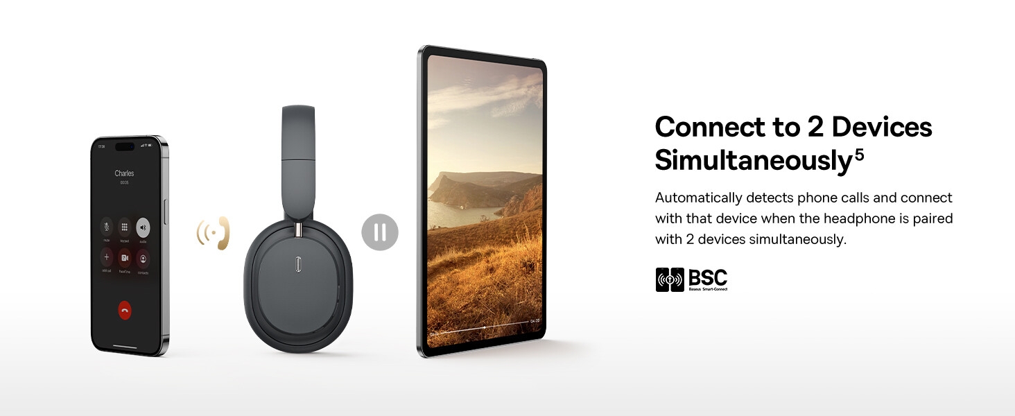 BASEUS Bowie D05 Wireless Bluetooth Headset Foldable HiFi Stereo Music Headphone