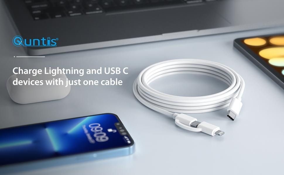 Quntis USB C to Lightning Cable