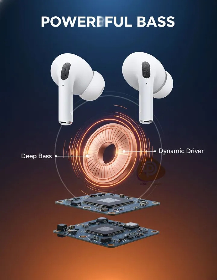 Pro  Bluetooth Earphones Wireless Earbuds In-ear Design High-fidelity Sound Quality Noise-canceling Customizable Name USB-C Charging