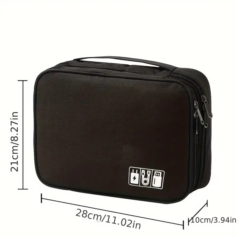 multi layer travel digital accessories storage bag power bank earphone camera data cable storage box multi functional divided mobile phone laptop bag digital bag Product details 9