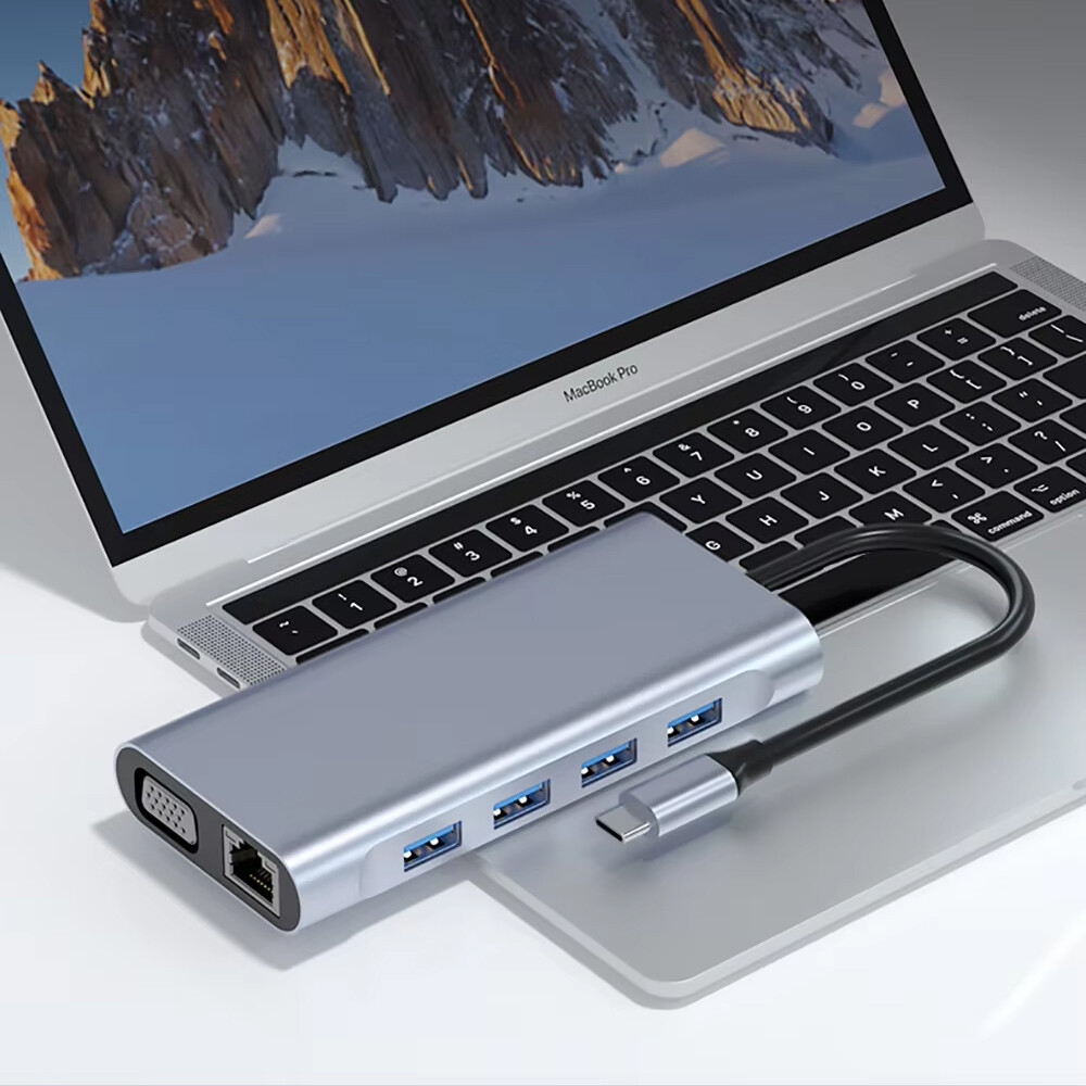 11 in 1 Usb c Ethernet Docking Thunderbolt Dock Hub Pd Charging Sd Tf Card Reader 11 in 1 Usb 3.0  Hub for mac