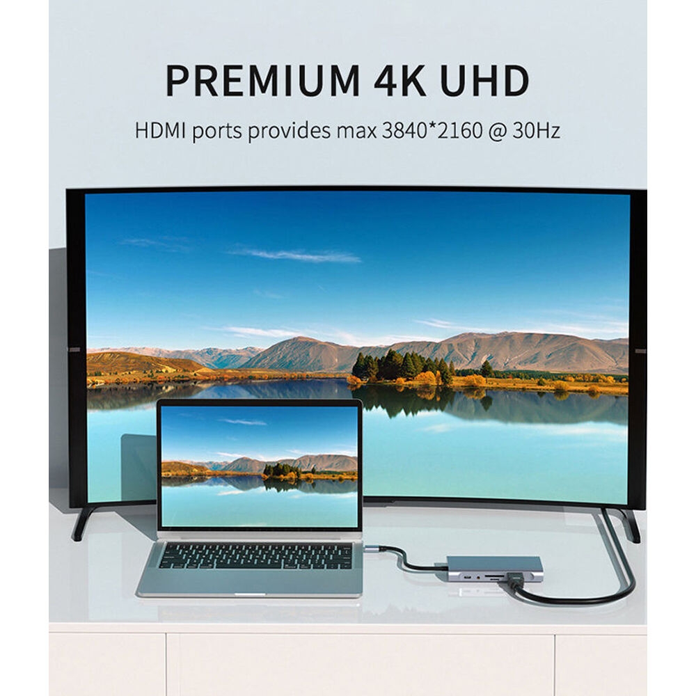 11 in 1 Usb c Ethernet Docking Thunderbolt Dock Hub Pd Charging Sd Tf Card Reader 11 in 1 Usb 3.0  Hub for mac