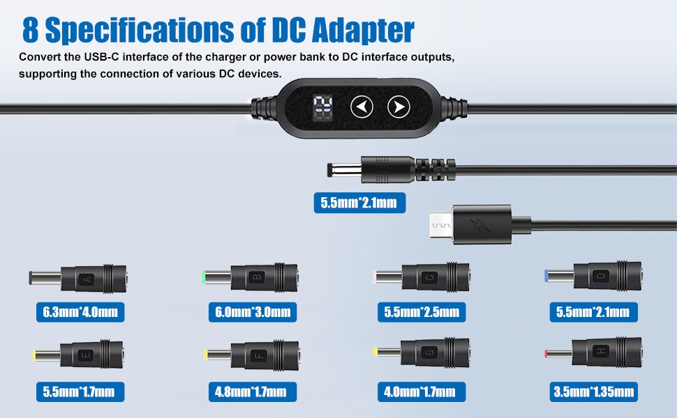 8 specifications of dc adapter