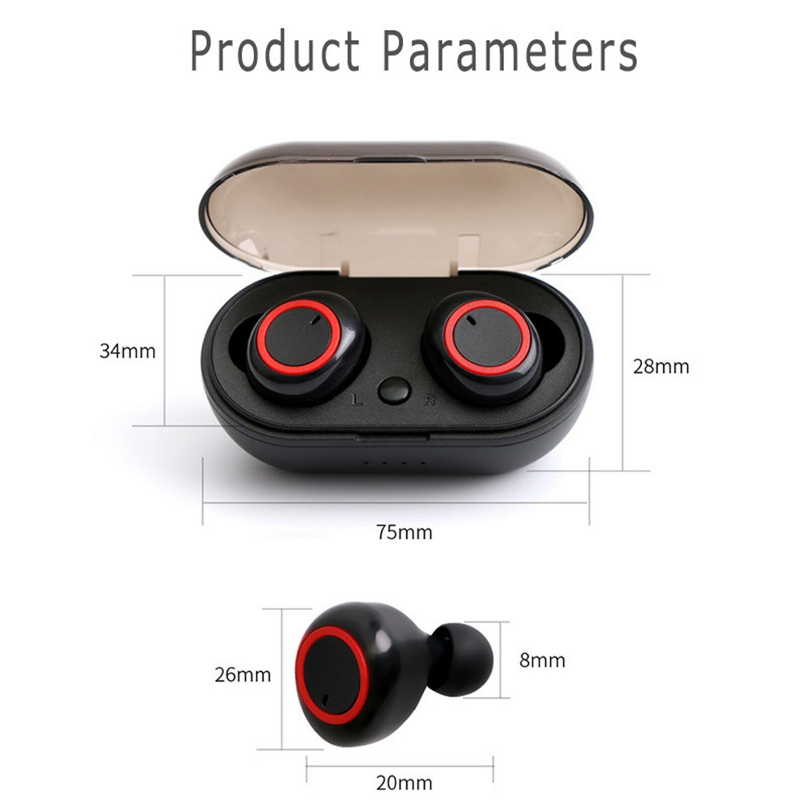 Generic Bluetooth Earphone Earpóds Touch Control Display Earbuds ...