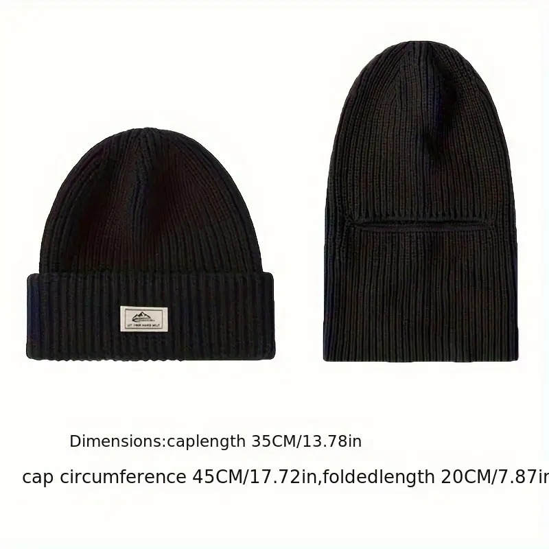 1pc winter mens style balaclava knit beanie hat windproof cold head cover ideal choice for gifts details 1