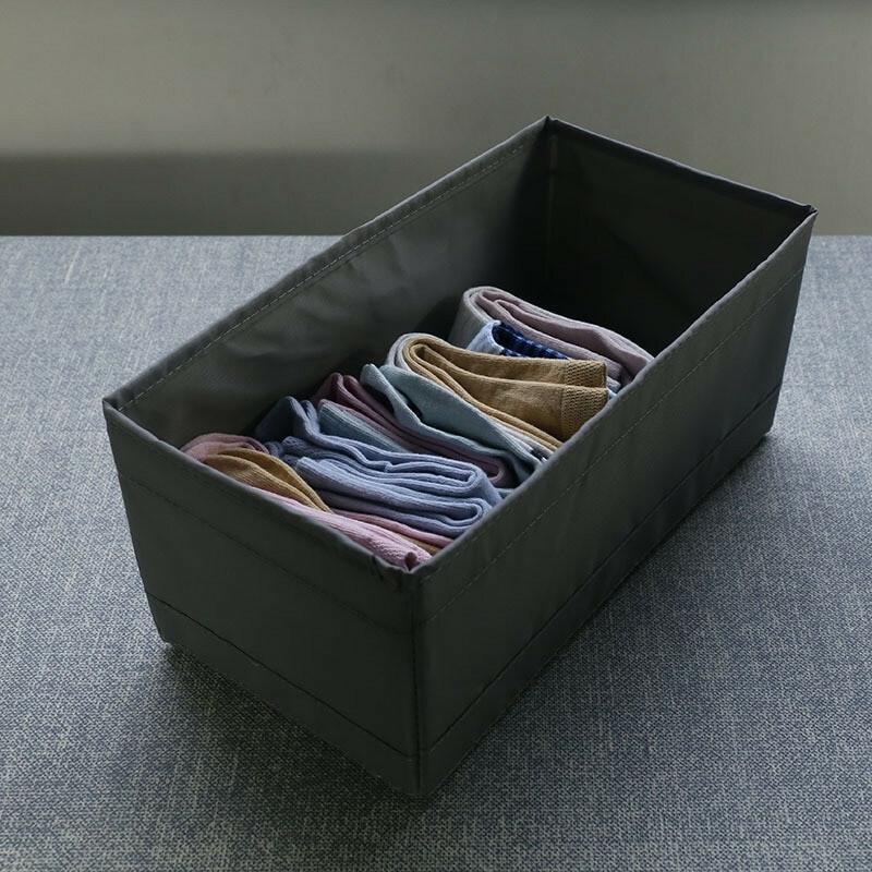 牛津布衣柜储物收纳盒文胸折叠抽屉内衣整理小东西袜子拉链时尚