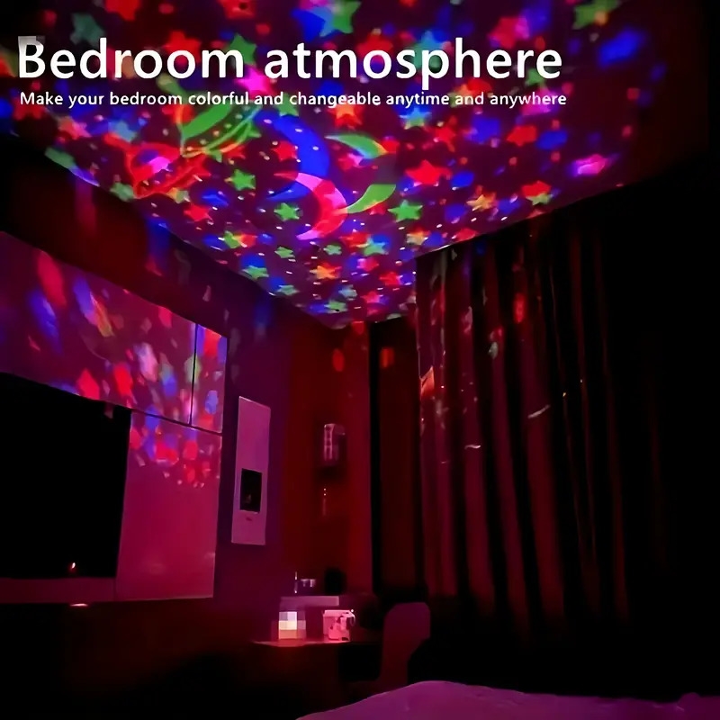 usb led star projector desk lamp indoor ceiling projection nightlight ambient decorative light for all room types no battery required details 5