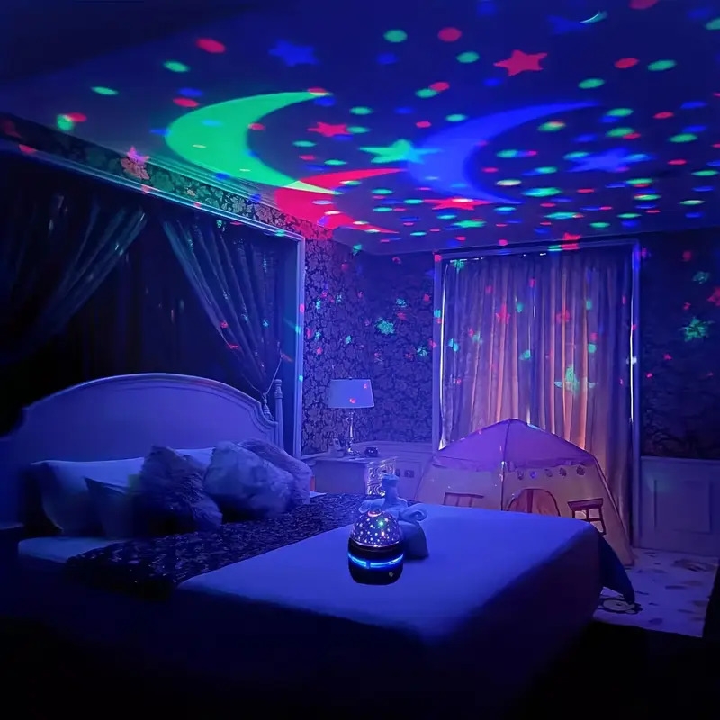 magical led projection lights for bedroom atmosphere usb powered rgb multicolor lighting birthday parties christmas valentines day carnival new years day gifts 6