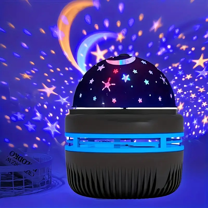 usb led star projector desk lamp indoor ceiling projection nightlight ambient decorative light for all room types no battery required details 1