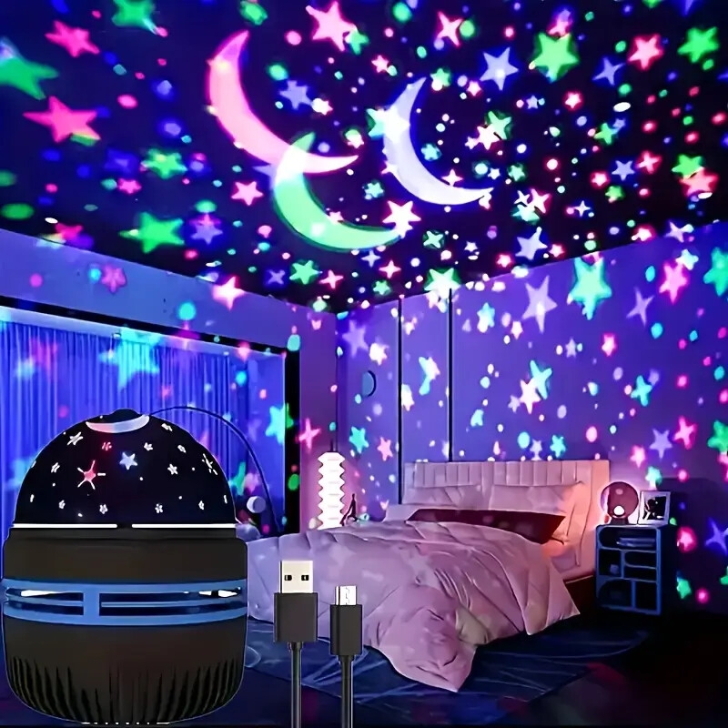 magical led projection lights for bedroom atmosphere usb powered rgb multicolor lighting birthday parties christmas valentines day carnival new years day gifts 0