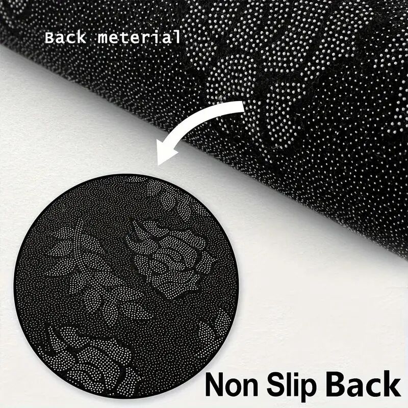 1pc mr skeleton rug 2d flat print round floor mat thick polyester hand wash only vibrant red with rose accents living room bedroom game area home decor indoor use bedroom decor vibrant pattern mat polyester fiber mat rugs for living room Product details 6