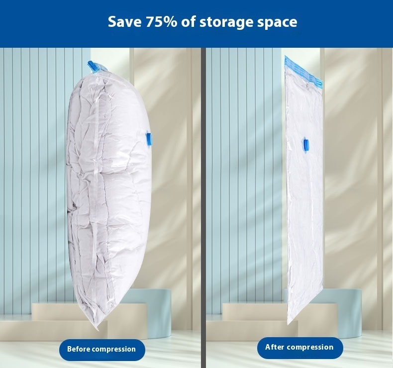 大型透明真空抽气储物袋床上用品3D压缩聚乙烯塑料衣被家用