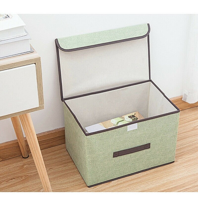 Foldable Storage Box Organizer With Cover | The Cosy Bedding ...