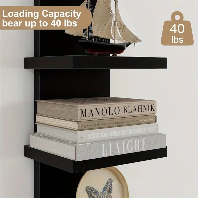 simple wall mounted shelf pvc material suitable for living rooms and bedrooms multi layer wall storage and decoration floating shelves Product details 1