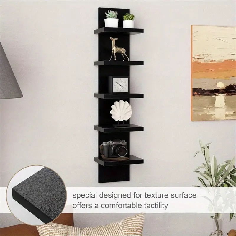 simple wall mounted shelf pvc material suitable for living rooms and bedrooms multi layer wall storage and decoration floating shelves Product details 6