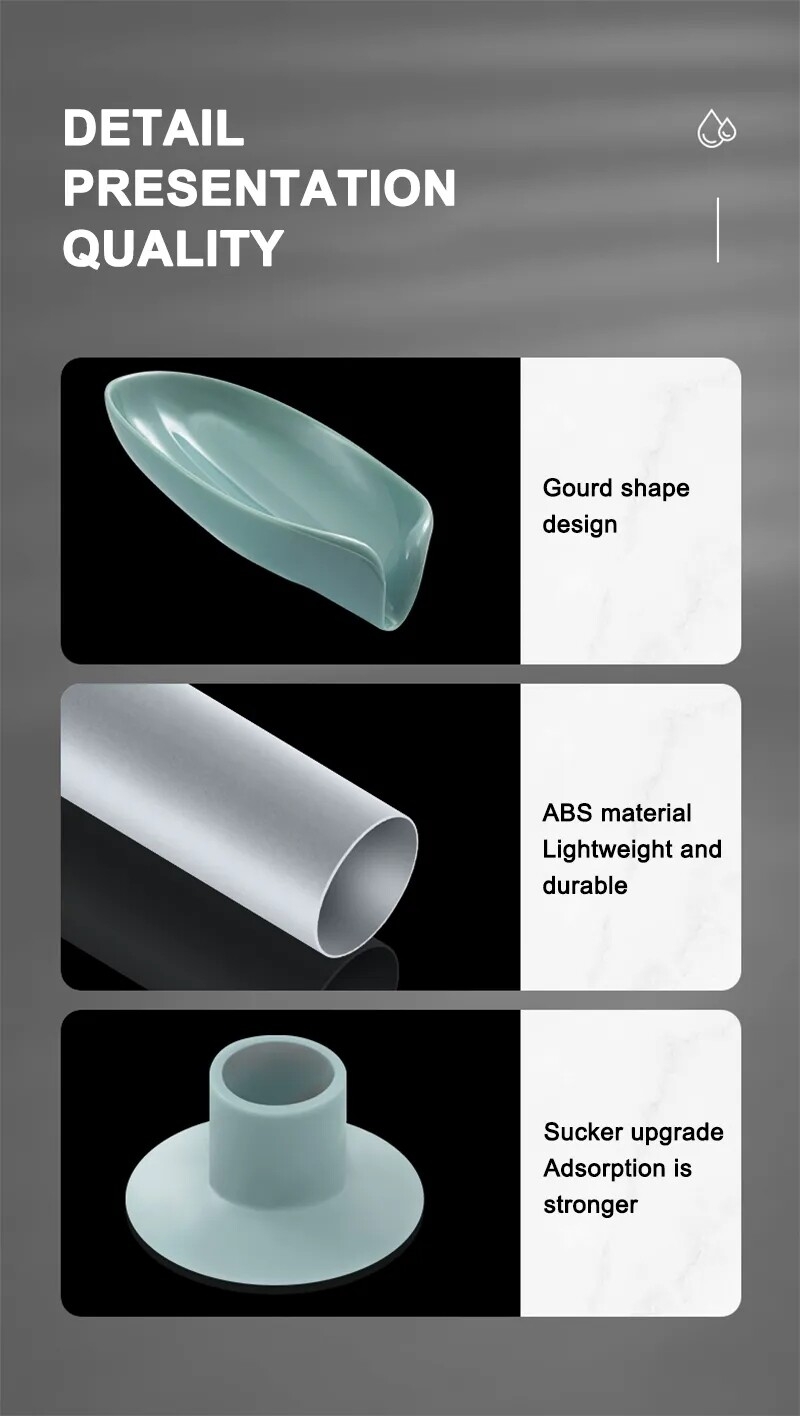 浴室淋浴用吸盘肥皂盘便携式叶肥皂架塑料海绵托盘浴室厨房配件