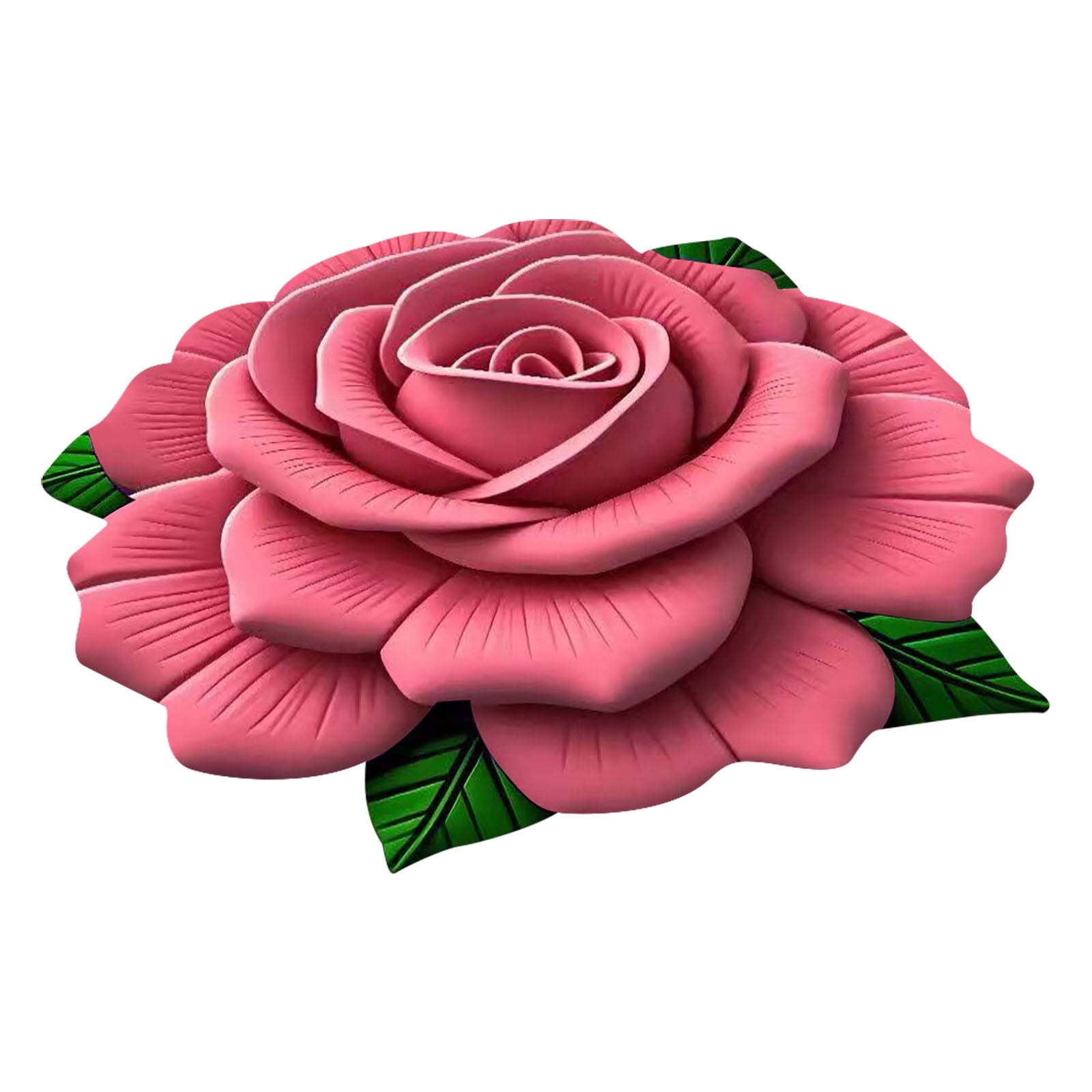 3D Flower Realistic Pattern Rug, Washable Floor Mat with Non-Slip , Home Decoration Carpet, Living Room Bedroom Bathroom Romantic Room Area Rug, 20x20inch