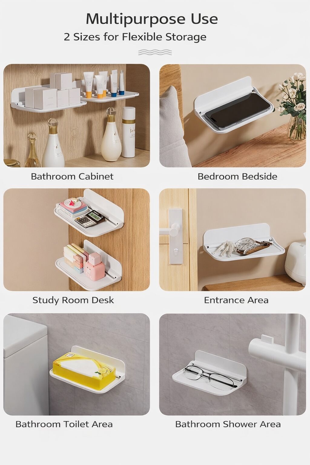 Multipurpose Wall Mounted Storage Shelf