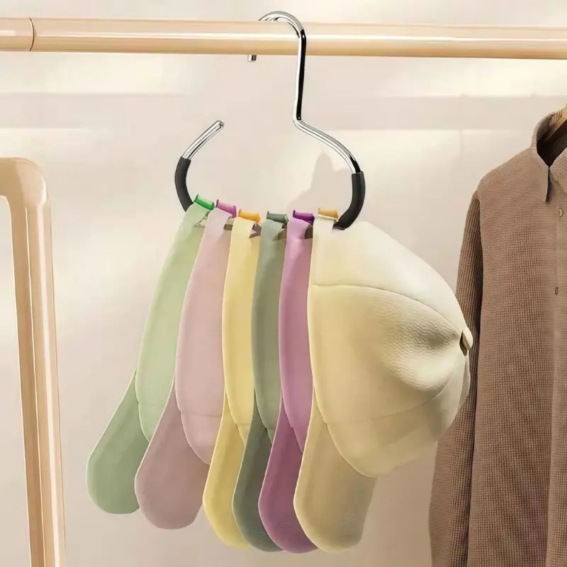 1 3 new hat hanger hat storage artifact 1 hanger can   hats   wardrobe duckbill baseball cap suspenders   functional hat display rack seamless hook free scarf hook details 2