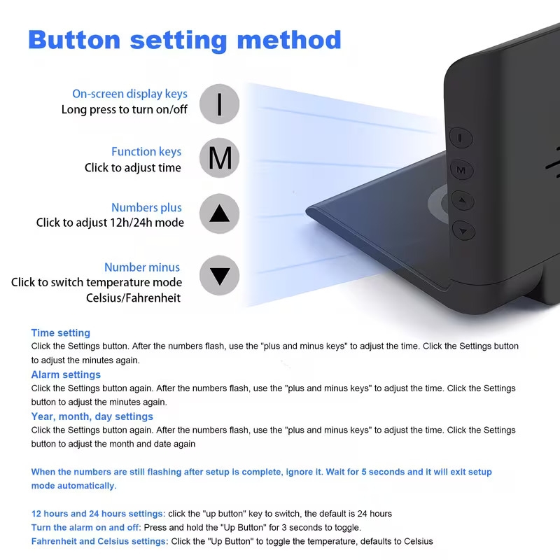 3in 1 wireless charger time temperature display alarm clock for bedroom desk charging dock station for iphone 16 15 14 13 12 11 pro plus xr x 8 2 3 4 2 4 3 pro 2 for samsung s25 s23 s22 s21 s20 galaxy buds Product details 3