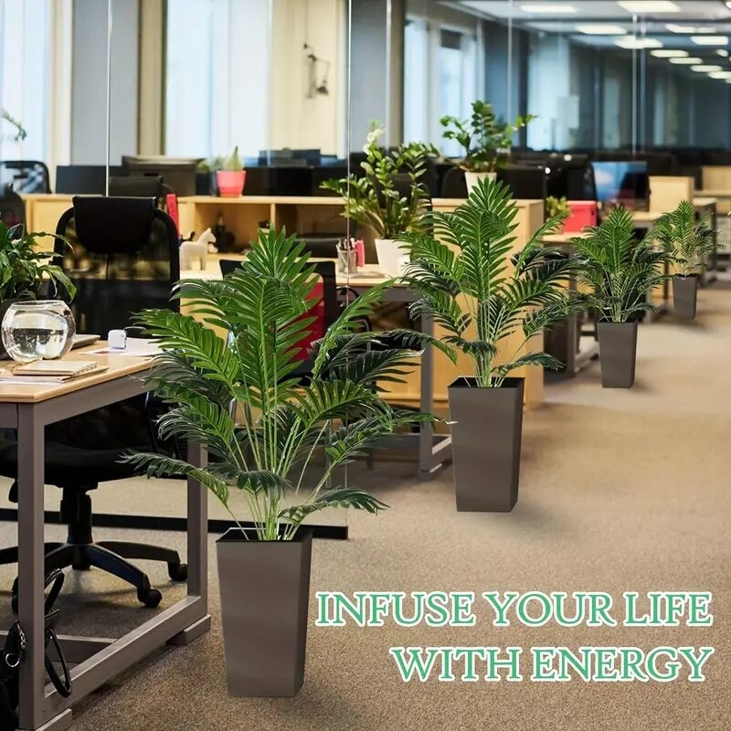 2套逼真的人造植物，带有长茎和大胆的叶子-时尚的家居和花园装饰，适用于婚礼、节日、派对（室内/室外使用） 商品详情 6