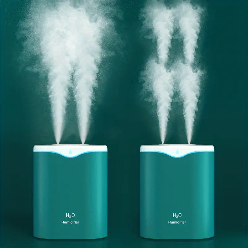 1pc 2000ml 80ml h large capacity usb humidifier with double spray nozzle cool mist colorful night light and air purifying benefits details 1