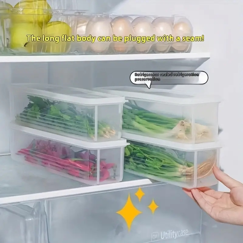 2   long plastic     storage containers for vegetables   organizer   for             sealable   organization     battery details 3