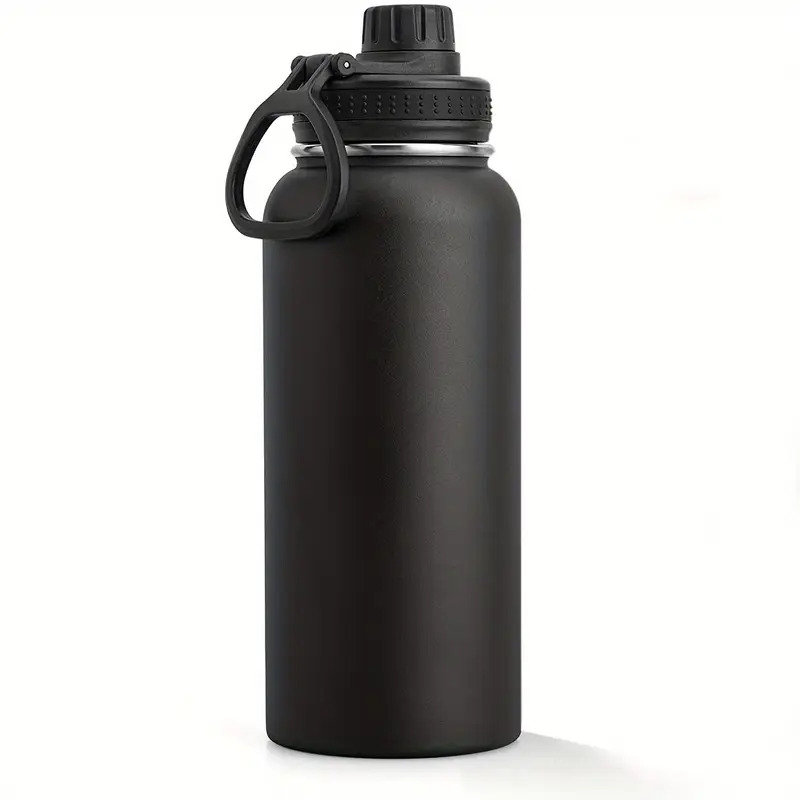 1pc 950ml 32oz stainless steel insulated water bottle leakproof double wall vacuum water cup perfect for sports outdoor activities details 1