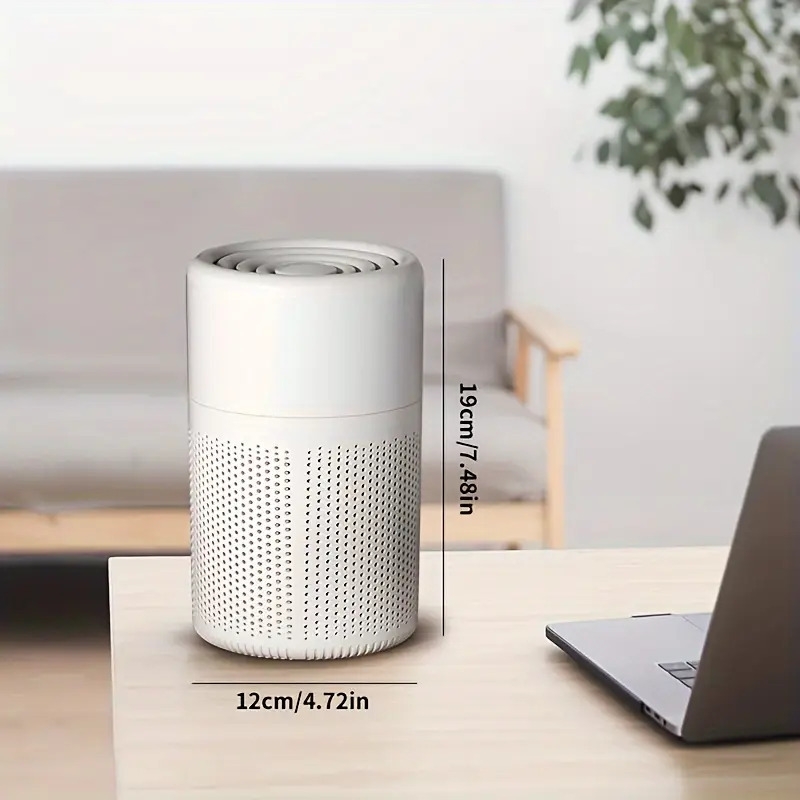 1pc true hepa air purifier deodorizer indoor deodorizing air pur for home office living room up to 350 500ft digital display air cleaner with air monitor hepa filter remove smokes dust a version without a filter white air purifier 7