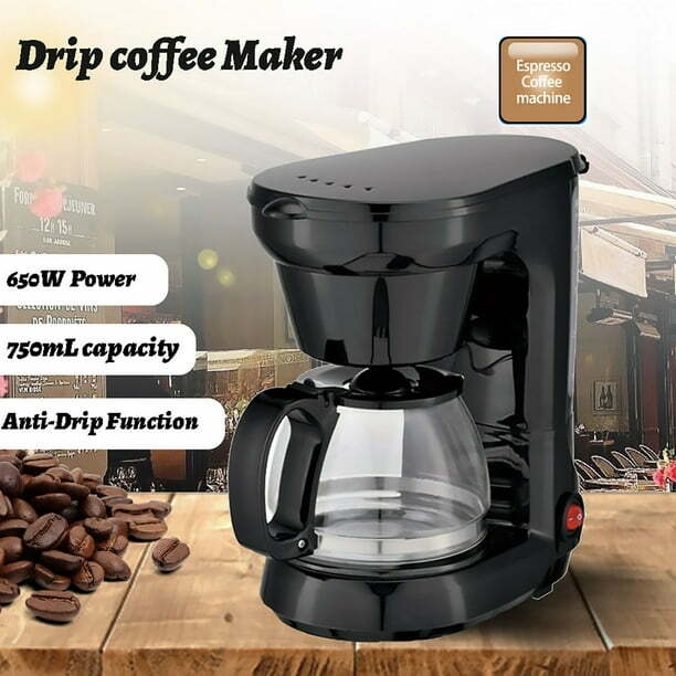 IMossad Drip Coffee Maker 4 Cup, Coffee Pot Machine, Permanent Coffee Filter, 25Oz Electric Coffee Maker